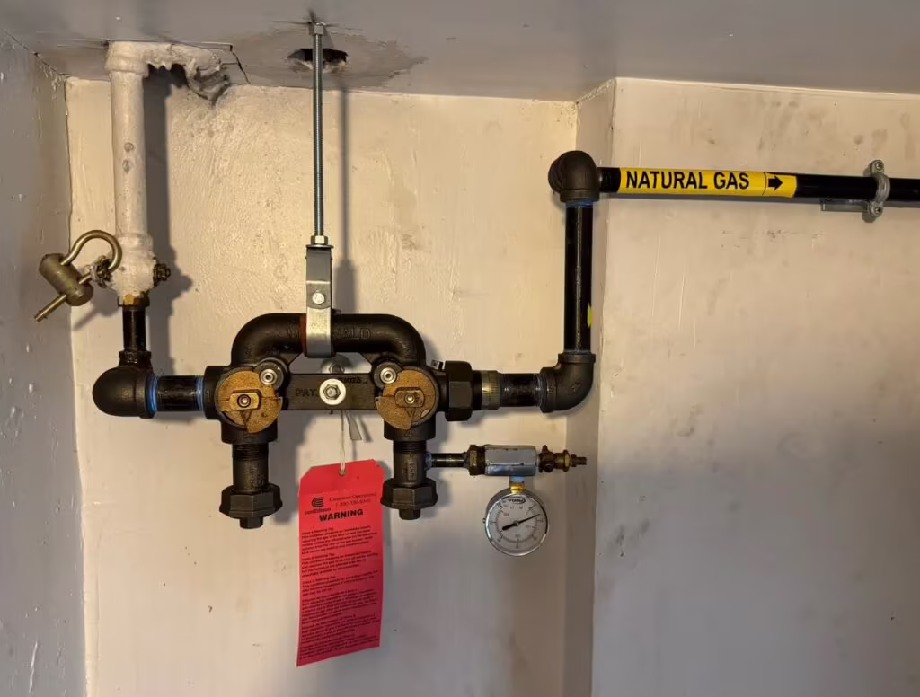 pipes worked by plumbers in manhattan