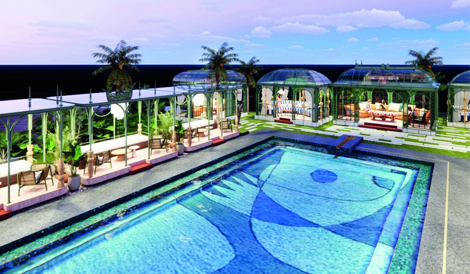 Roof Garden opening in Q4 2026 on Level 6 of Plaza 66 mall (artist's impression)