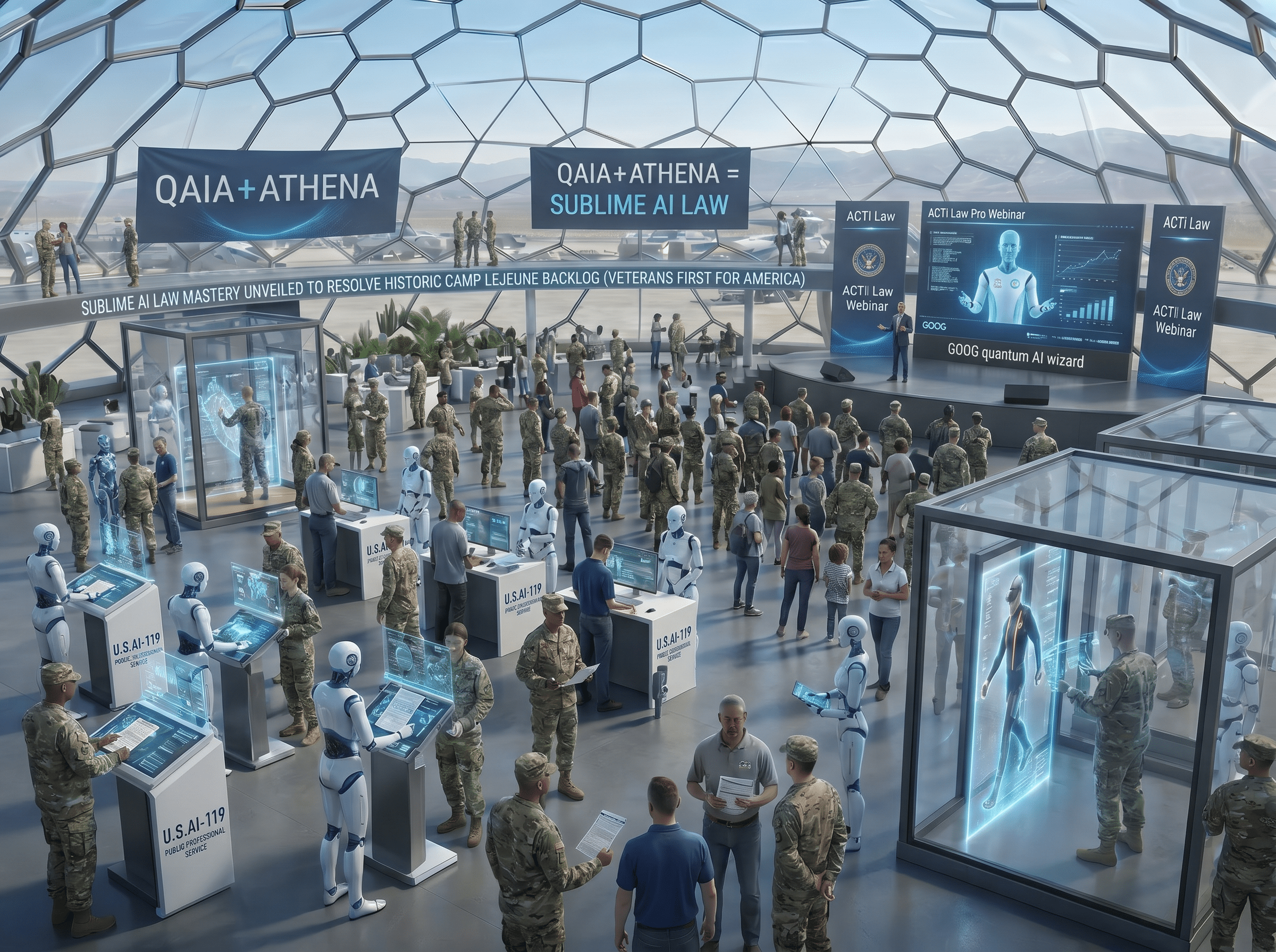 Gen AI example of QAIA+ATHENA Conference for CLJA Veterans (creation by AI-119 OS/Gemini-3/Banana Pro 2)