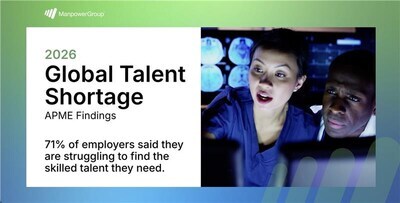 ManpowerGroup 2026 Global Talent Shortage APME Findings ManpowerGroup 2026 Global Talent Shortage APME Findings