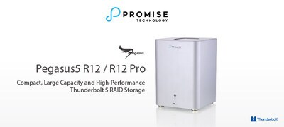 The future of RAID storage is here. Meet the Pegasus5 R12 / R12 Pro by Promise Technology. Compact. Powerful. Thunderbolt 5.