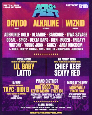 Afro Plus Fest 2026 Expands Friday, September 4 through Sunday, September 6 at the Northwest Stadium Complex in Landover, Maryland Afro Plus Fest 2026 Expands Friday, September 4 through Sunday, September 6 at the Northwest Stadium Complex in Landover, Maryland