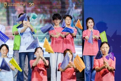 The XJTLU Student Choir sings the new University anthem (PRNewsfoto/Xi'an Jiaotong-Liverpool University)