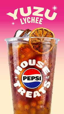 Pepsi “House of Treats” will begin rolling out from June 2026, debuting a diverse menu of crafted drinks spanning distinct flavour profiles including Yuzu Lychee and White Peach Sangria. Pepsi “House of Treats” will begin rolling out from June 2026, debuting a diverse menu of crafted drinks spanning distinct flavour profiles including Yuzu Lychee and White Peach Sangria.
