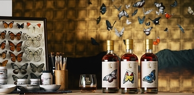 Taiwanese terroir meets Japanese artistic vision in rare Mizunara cask matured whisky and paintings of twelve butterflies native to Taiwan. Taiwanese terroir meets Japanese artistic vision in rare Mizunara cask matured whisky and paintings of twelve butterflies native to Taiwan.
