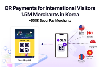 GLN expands its QR payment network to approximately 1.5 million merchants nationwide through Seoul Pay integration.