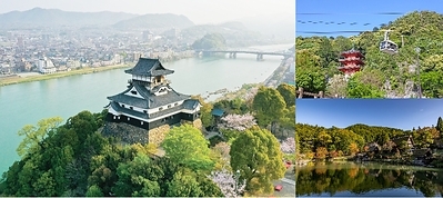 Left: Inuyama Castle — a National Treasure and one of Japan’s foremost castles — is within easy day-trip distance from Nagoya.
Top right: The KINKAZAN ROPEWAY offers a convenient way up to Mount Kinka, with sweeping views over Gifu City. At the foot of the mountain, you can also enjoy food-stall hopping.
Bottom right: Takayama, one of Japan’s most popular tourist destinations, is also conveniently accessible from Nagoya. Left: Inuyama Castle — a National Treasure and one of Japan’s foremost castles — is within easy day-trip distance from Nagoya.
Top right: The KINKAZAN ROPEWAY offers a convenient way up to Mount Kinka, with sweeping views over Gifu City. At the foot of the mountain, you can also enjoy food-stall hopping.
Bottom right: Takayama, one of Japan’s most popular tourist destinations, is also conveniently accessible from Nagoya.