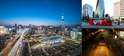 Left: Nagoya, the stage for the Asian Games and Asian Para Games, is also packed with sightseeing spots of its own.
Top right: Tour around Nagoya without ever leaving your seat — an efficient way to take in all the highlights.
Bottom right: The night tour, with its atmosphere so different from daytime, is highly recommended too. Left: Nagoya, the stage for the Asian Games and Asian Para Games, is also packed with sightseeing spots of its own.
Top right: Tour around Nagoya without ever leaving your seat — an efficient way to take in all the highlights.
Bottom right: The night tour, with its atmosphere so different from daytime, is highly recommended too.