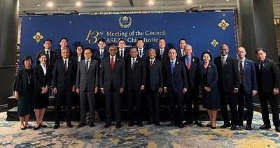 The Singapore delegation at the 13th Council of ASEAN Chief Justices Meeting in Bangkok. The Singapore delegation at the 13th Council of ASEAN Chief Justices Meeting in Bangkok.