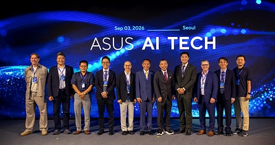 From left: Eric Leandri, CEO of Aleria; Chang-Ho Lee, C&SP Sales Team Leader and Regional Cooling BD at Schneider Electric Korea; JY Jung, DRAM Product Planning Group Leader at Samsung Electronics; David Fu, General Manager of ASUS APAC, ISBG; Soyoung Jeong, NVIDIA Korea Enterprise Business Lead; Andrew Wee, Vice President of Procurement at Crusoe; Paul Ju, ASUS Senior Vice President and Head of ISBG; Freddy Kuo, CEO of Foxlink; Craig McKenna, IBM Storage Sales Vice President, APAC; C.H. Hsieh, Corporate Vice President of the R&D Center, ISBG; and Minhyung Lee, NVIDIA SA