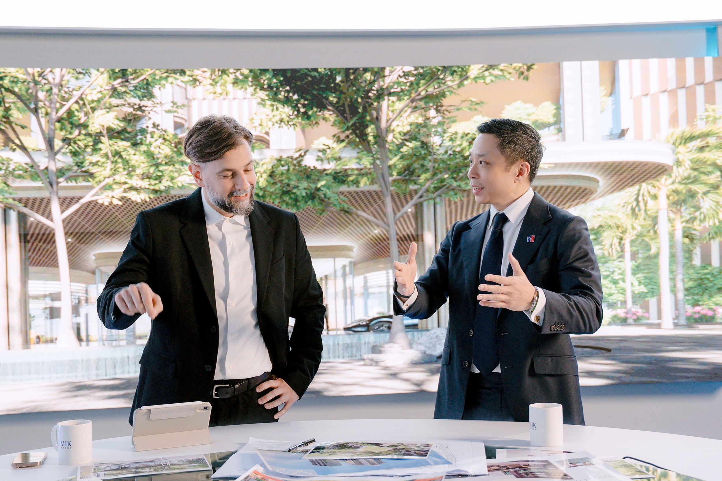 Representatives of MIK Group working with international partners during the development of The Magnolia. Photo courtesy of MIK