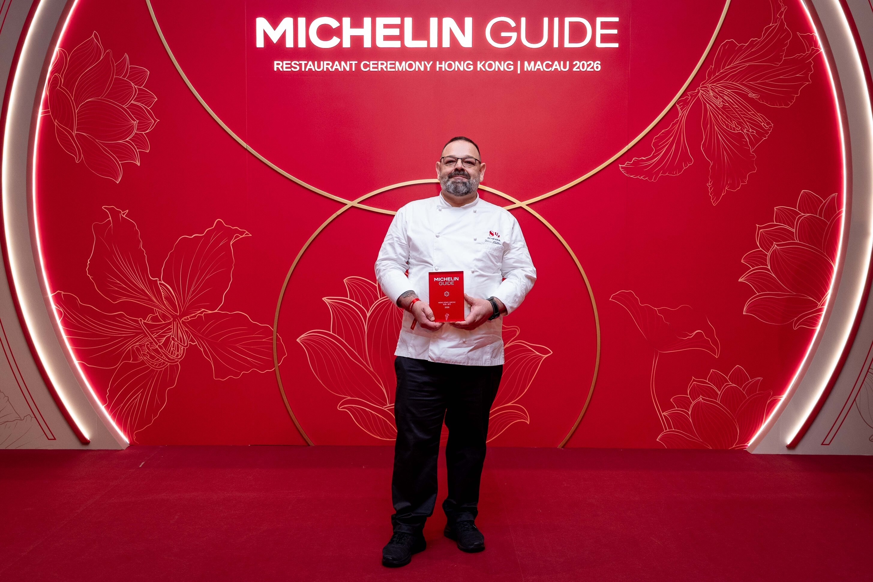 For 11 consecutive years, 8½ Otto e Mezzo BOMBANA at Galaxy Macau has held its One MICHELIN Star honour. Executive Chef Marino D'Antonio accepted the 2026 One-star accolade.
