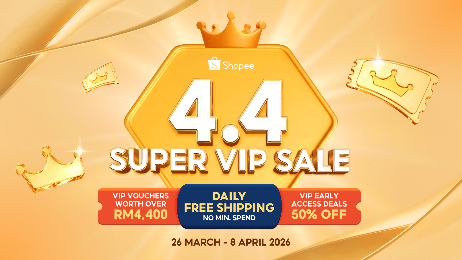 Shopee 4.4 Super VIP Sale